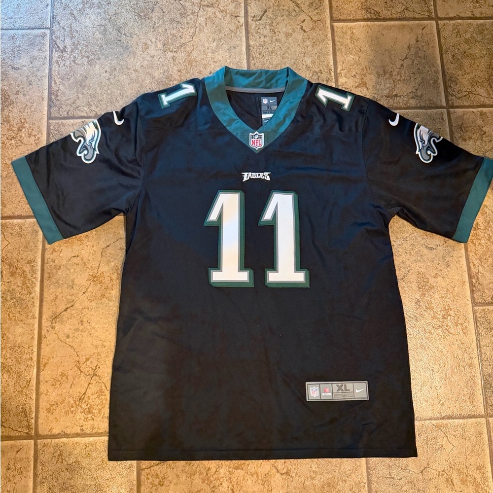 Philadelphia Eagles #11 NFL Jersey Wentz - Black & Midnight Green